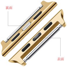 画像2: 【 Apple Watch バンド ピンタイプ 】アダプター バンド　アップルウォッチ 交換金具AppleWatch Series 6 / se / 5 / 4 / 3 / 2 / 1 対応 ( 38mm 40mm 42mm 44mm ) に対応 取り付け工具付き　ジョイント　交換　接続 (2)