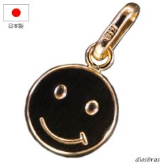 画像1: スマイル　ニコチャン ペンダント k18　 トップのみ　単品　ネックレス　シンプル ゴールドペンダント 18k メンズ レディース 18金 チャーム 　スマイリー　ペンダントトップ (1)