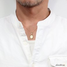 画像6: 日本製 マリア メダイ マリア様 コイン ペンダント k18 シンプル ゴールド ペンダント 18k メンズ レディース 18金 アズキチェーン 長あずきチェーン 小豆チェーン ネックレス (6)