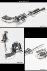画像2: ピアス　拳銃　ピストル　ガン　ピアス　ミニチュア　ピアス　 シルバーアクセサリー　シルバーピアス　シルバー925　ピアス  片方 /ピアス片耳・片方販売ピアス メンズ レディース (2)