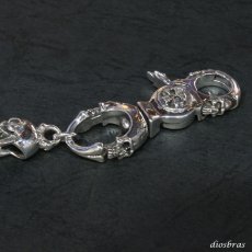 画像4: スカル　シルバーキーチェーン ドクロ　骸骨 ボーン　シルバーアクセサリー メンズアクセサリー キーホルダー シルバー925 ウォレットチェーン 送料無料 【diosbras-ディオブラス-】 (4)