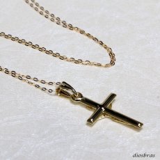 画像11: クロス キリスト クリスチャン マリア k18 シンプル ゴールド ペンダント 18k メンズ レディース クロスペンダント 18金 十字架 小豆チェーン 長あずきチェーン トップ アズキチェーン ネックレス (11)