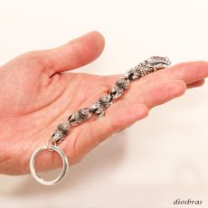 画像5: ドラゴン 925  キーチェーン  キーフック　竜　龍　クロウ　爪　シルバーアクセサリー メンズアクセサリー キーホルダー シルバー925 ウォレットチェーン 送料無料 【diosbras-ディオブラス-】 (5)