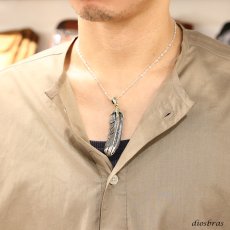 画像5: シルバー925【フェザー　トップ】イーグル　クロウ　爪　フェザーネックレス ハンドメイドネックレス/インディアンジュエリー・ネイティブ/シルバー925ペンダント/フェザー イーグル  パーツ メンズ レディース ゴールド　真鍮 (5)