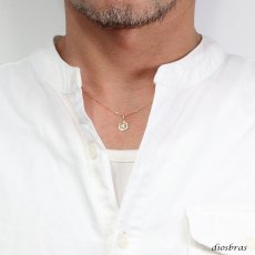 画像11: コイン ペンダント k18 8mm　クイーンエリザベスコイン　シンプル ゴールド 18k メンズ レディース クロスペンダント 18金 チャーム クロス　ペンダント　コイン　アズキチェーン　金貨　長あずきチェーン/ペンダント トップ 小豆チェーン/ネックレス/ 　SS (11)