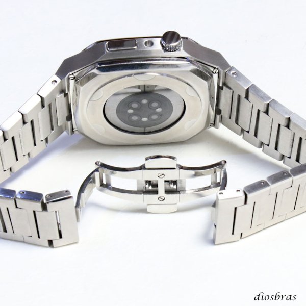 画像21: apple watch アップルウォッチ  バンド ステンレス ケース　カバー 一体型 バンド ラバー 高級ベルト ケースバンド メンズ ベルト ステンレス 44mm 40mm 41mm 45mm 一体型 おしゃれ 腕時計 プレゼント クロコダイル レザーストラップ  Series4/5/6/7/8/9/10/SE