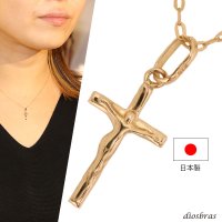 クロス  キリスト クリスチャン マリア ペンダント k18 シンプル ゴールド ペンダント 18k メンズ レディース クロスペンダント 18金 チャーム クロス ペンダント クロス 十字架 小豆チェーン 長あずき チェーン ペンダント トップ アズキチェーン ネックレス