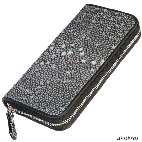 画像6: 財布 ラウンドファスナー スティングレイ メンズ レディース 本革 スティングレー スター エイ革 梅花皮 かいらぎ イバラエイ ウォレット ガルーシャ ラウンド ジッパー スタースティングレー レザーウォレット ロングウォレット バイカー 長財布 牛革 ハンドメイド