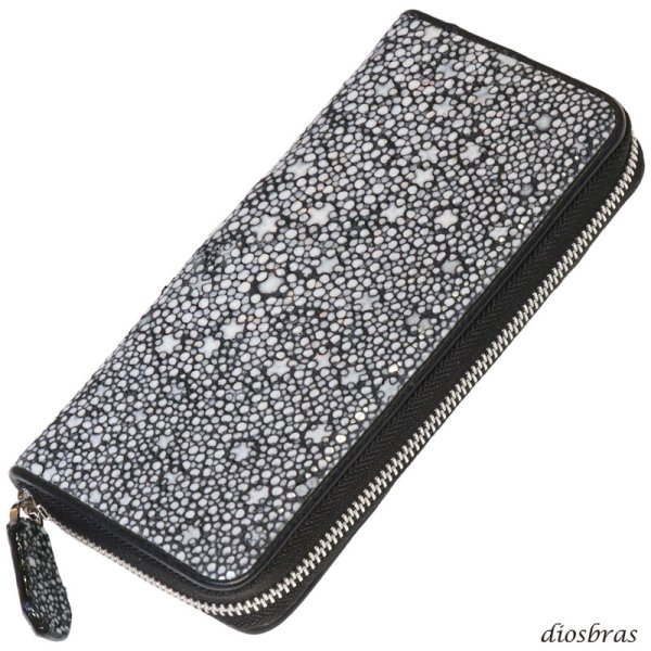 画像8: 財布 ラウンドファスナー スティングレイ メンズ レディース 本革 スティングレー スター エイ革 梅花皮 かいらぎ イバラエイ ウォレット ガルーシャ ラウンド ジッパー スタースティングレー レザーウォレット ロングウォレット バイカー 長財布 牛革 ハンドメイド