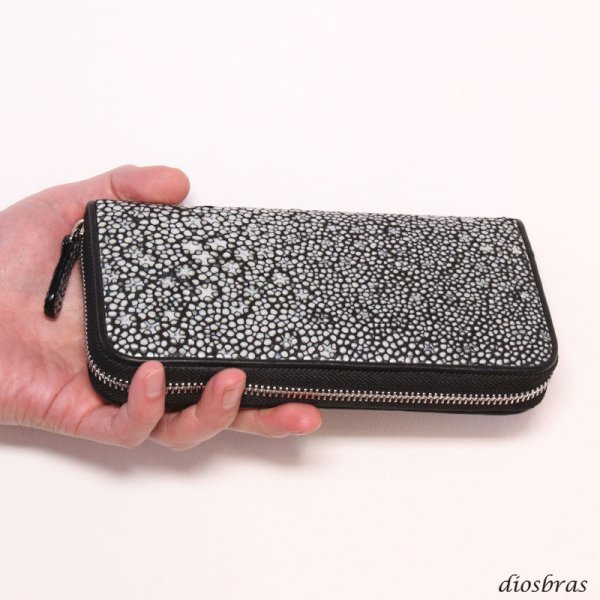 画像7: 財布 ラウンドファスナー スティングレイ メンズ レディース 本革 スティングレー スター エイ革 梅花皮 かいらぎ イバラエイ ウォレット ガルーシャ ラウンド ジッパー スタースティングレー レザーウォレット ロングウォレット バイカー 長財布 牛革 ハンドメイド