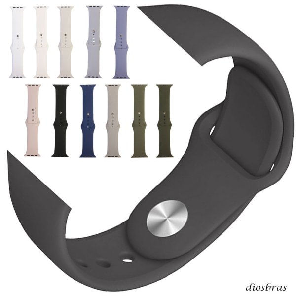 画像1: アップルウォッチ バンド　シリコン スポーツ ラバーバンド apple watch バンド アップルウォッチバンド 38mm 42mm 41mm 40mm 44mm 45mm アップルウォッチ7 アップルウォッチ6 アップルウォッチSE おしゃれ かわいい レディース apple watch バンド レディース くすみカラー (1)