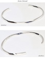 画像2: シルバーバングル ねじり ウエーブ ひねり プレート プレーンバングル シンプル シルバーアクセサリー メンズ シルバーバングル ブレスレット シルバー925 メンズアクセサリー レディース 人気 バングル (2)