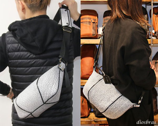 画像19: ボディバッグ 本革 ワンショルダーバッグ 革 メンズ ハンドメイド レザー ボディーバッグ レザーバッグ シャークスキン サメ革 鮫革 宮城県 気仙沼産ヨシキリザメ 吉切鮫 ブルーシャーク　牛革 ショルダーバック ショルダー   バッグ  大容量  国内唯一エコレザー認定