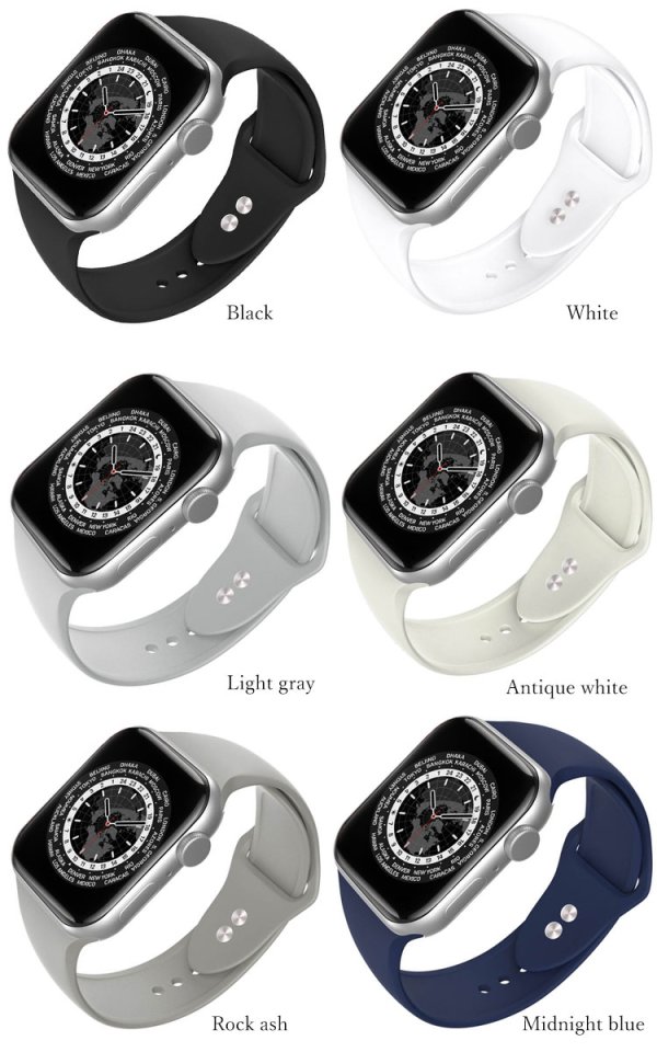 画像2: アップルウォッチ バンド　シリコン スポーツ ラバーバンド apple watch バンド アップルウォッチバンド 38mm 42mm 41mm 40mm 44mm 45mm アップルウォッチ7 アップルウォッチ6 アップルウォッチSE おしゃれ かわいい レディース apple watch バンド レディース くすみカラー