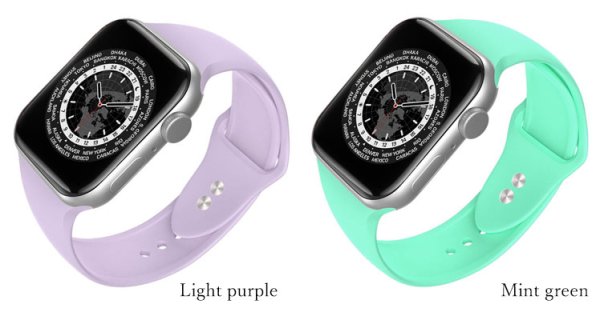 画像6: アップルウォッチ バンド　シリコン スポーツ ラバーバンド apple watch バンド アップルウォッチバンド 38mm 42mm 41mm 40mm 44mm 45mm アップルウォッチ7 アップルウォッチ6 アップルウォッチSE おしゃれ かわいい レディース apple watch バンド レディース くすみカラー
