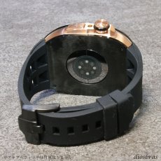 画像15: apple watch アップルウォッチ ステンレス ケース  バンド ラバー 高級ベルト ケースバンド メンズ ベルト ステンレス 44mm 一体型 おしゃれ クロコダイル　腕時計　レザーストラップ (15)