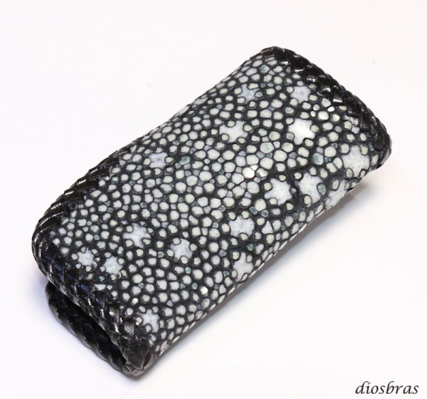 画像4: キーケース　４連　ガルーシャ　スティングレイ メンズ レディース 本革 スティングレー スター エイ革 梅花皮 かいらぎ イバラエイ ガルーシャ   スタースティングレー バイカー 牛革 ハンドメイド　コンチョ