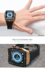 画像2: apple watch アップルウォッチ ステンレス ケース  バンド ラバー 高級ベルト ケースバンド メンズ ベルト ステンレス 45mm 一体型 おしゃれ 腕時計　レザーストラップ (2)