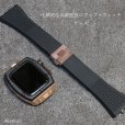 画像3: apple watch アップルウォッチ ステンレス ケース  バンド ラバー 高級ベルト ケースバンド メンズ ベルト ステンレス 45mm 一体型 おしゃれ 腕時計　レザーストラップ