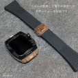 画像3: apple watch アップルウォッチ ステンレス ケース  バンド ラバー 高級ベルト ケースバンド メンズ ベルト ステンレス 45mm 一体型 おしゃれ 腕時計　レザーストラップ