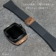 画像3: apple watch アップルウォッチ ステンレス ケース  バンド ラバー 高級ベルト ケースバンド メンズ ベルト ステンレス 45mm 一体型 おしゃれ 腕時計　レザーストラップ