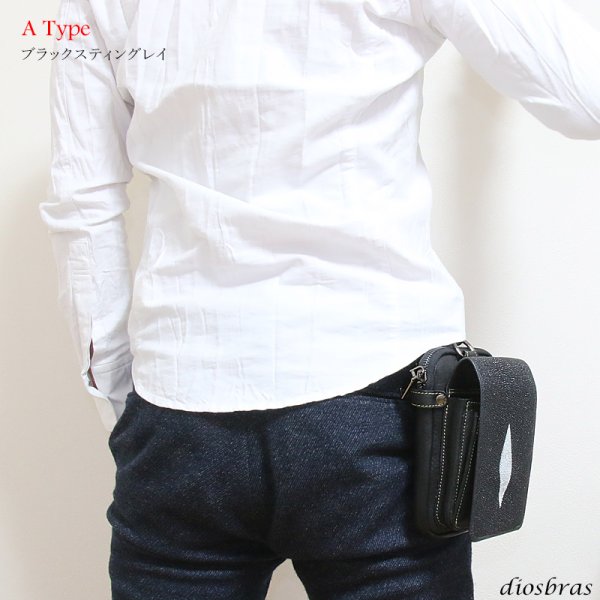 画像5: ウエストポーチ ウエストバッグ ヒップバッグ 本革 ベルトポーチ メンズ アイコスケース付き　IQOS ヒップバック ハンドメイド レザー|ウォレットホルダー 牛革 誕生日 ウェストポーチ バッグ ベルト通しウエストバッグ ウエストポーチ ポーチ 彼氏のプレゼントにおススメ