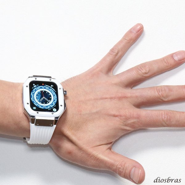 画像9: apple watch アップルウォッチ  バンド 合金製　ステンレス ケース　カバー 一体型 バンド ラバー 高級ベルト ケースバンド メンズ ベルト ステンレス 44mm 45mm 一体型 おしゃれ 腕時計 プレゼント クロコダイル レザーストラップ  Series4/5/6/7/8/SE