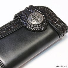 画像2: コンチョ コンチョ クロス　十字架 アラベスク コイン  アラベスク インディアン シルバープラス  L  コンチョシルバー９２５コンチョ ナバホ 財布 ウォレット メンズ  ネジ式  メール便送料無料 (2)