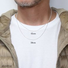 画像4: シルバー 925 変形 ミックス ボールチェーン 1mm 50cm 幅1mm 俵型 ネックレス チェーン シルバー925 SILVER Necklace chain 銀 鎖 首飾り フィガロ メール便無料  ギフトOK  シルバー925チェーン シルバーネックレスチェーン (4)