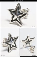 画像2: ピアス 星 ラッキー スター シルバーアクセサリー シルバーピアス 本物シルバー925  ピアス 丸 片方  ピアス片耳 片方販売ピアス メンズ レディース 小 (2)