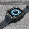 画像11: apple watch アップルウォッチ  バンド カーボンファイバー カーボン ステンレス ケース カバー 一体型 バンド ラバー 高級ベルト ケースバンド メンズ ベルト ステンレス 44mm  45mm 一体型 おしゃれ 腕時計  クロコダイル レザーストラップ  Series4/5/6/7/8/SE