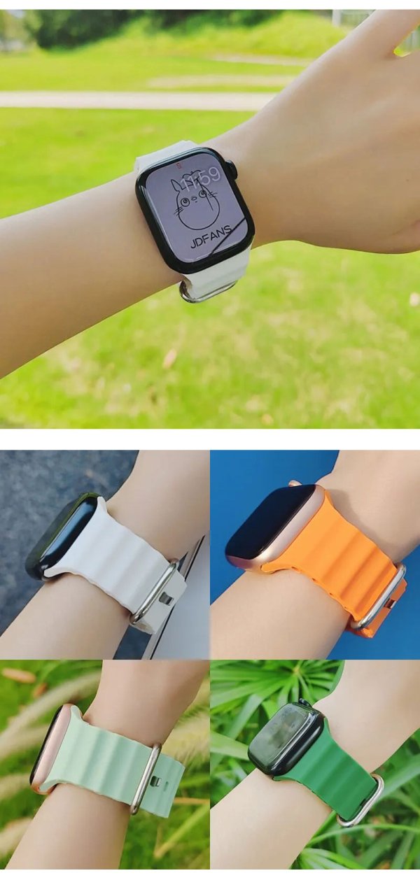 画像3: アップルウォッチ バンド オーシャンバンド シリコン スポーツ ラバーバンド apple watch バンド アップルウォッチバンド 38mm 42mm 41mm 40mm 44mm 45mm 49mm  6 /7/8/ULTRA/SE おしゃれ かわいい レディース バンド くすみカラー