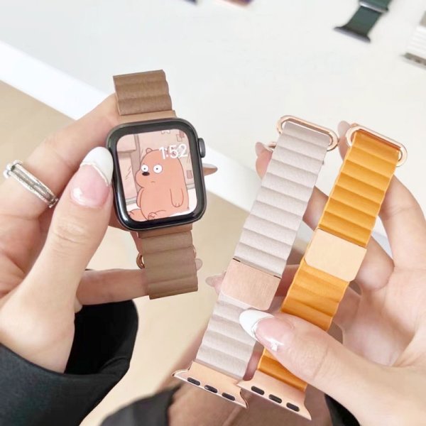 画像2: アップルウォッチ AppleWatchバンド applewatchベルト レーザーバンド レーザーベルト マグネット applewatch8 applewatch7 バンド アップルウォッチ本革ベルト アップルウォッチバンド 38mm 40mm 41mm 42mm 44mm 45mm アップルウォッチSE アップルウォッチ7 6 5 4 3 2