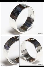 画像2: シルバーリング たたき 叩き 鏡面リング  シルバーアクセサリー  プレーン シンプル メンズ 指輪 シルバー925 メンズアクセサリー 大きいサイズ  【メール便なら全国送料無料】 (2)