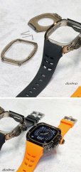 画像8: apple watch アップルウォッチ ULTRA49mm ウルトラ  バンド クリア 透明 ステンレス ケース　カバー 一体型 バンド ラバー 高級ベルト ケースバンド メンズ ベルト ステンレス 44mm 40mm 41mm 45mm 一体型 おしゃれ 腕時計 クロコダイル レザーストラップ