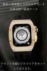 画像9: apple watch アップルウォッチ ステンレス ケース  バンド ラバー 高級ベルト ケースバンド ジルコニア メンズ ベルト ステンレス 44mm 45mm 一体型 おしゃれ クロコダイル　腕時計　レザーストラップ (9)