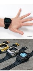 画像10: apple watch アップルウォッチ ステンレス ケース  バンド ラバー 高級ベルト ケースバンド ジルコニア メンズ ベルト ステンレス 44mm 45mm 一体型 おしゃれ クロコダイル　腕時計　レザーストラップ (10)
