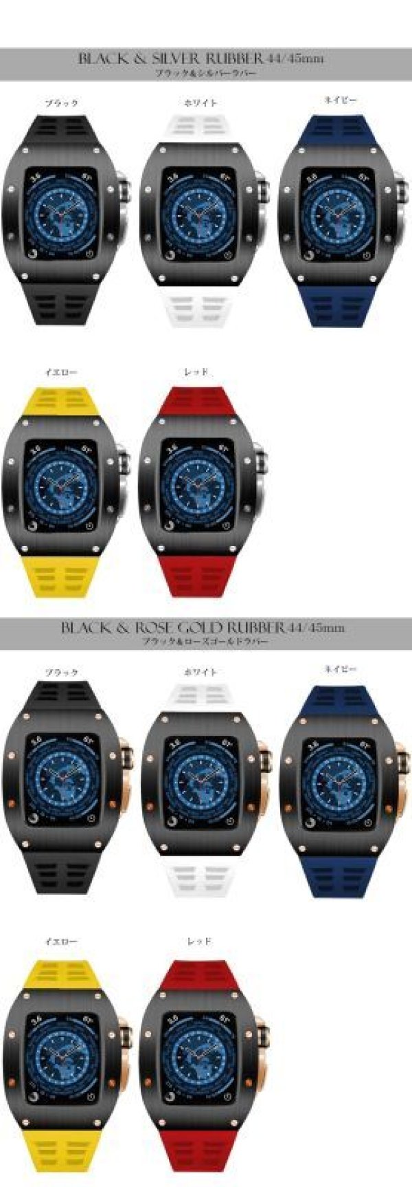 画像5: apple watch アップルウォッチ ステンレス ケース  バンド ラバー 高級ベルト ケースバンド メンズ ベルト ステンレス 44mm 一体型 おしゃれ クロコダイル 腕時計 レザーストラップ