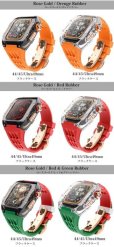 画像5: アップルウォッチ バンド クリア　透明ケース ステンレス ケース　カバー 一体型 バンド ラバー apple watch 高級ベルト ケースバンド メンズ ベルト ステンレス 44mm 45mm 49mm Ultra 一体型 おしゃれ 腕時計 レザーストラップ