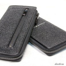 画像10: 財布 スティングレイ ガルーシャ 財布 スティングレー エイ革 ラウンドファスナー メンズ レディース 本革 スティングレー ラウンド ジッパー 財布 ヌメ革 レザーウォレット ロングウォレット  長財布 牛革 紳士 婦人  スティングレイ (10)