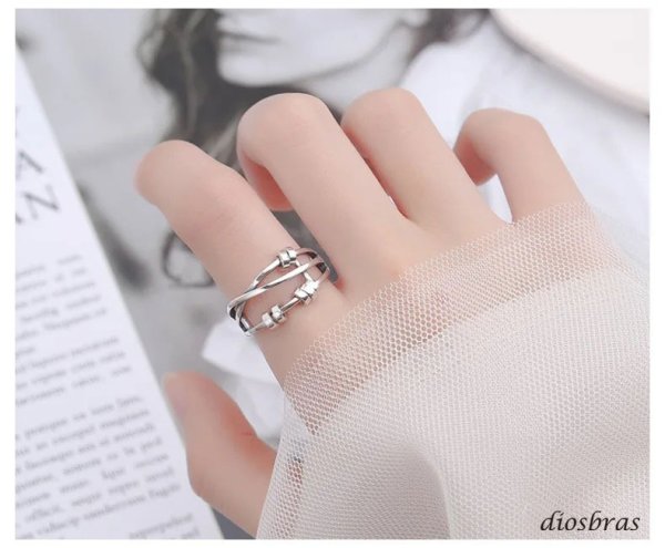 画像7: シルバーリング  リング 3連 リング 5連 ツイスト 3つ編み 4つ編み シルバーアクセサリー メンズ 指輪 シルバー925 フリーサイズ