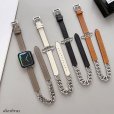 画像9: アップルウォッチ バンド アップルウォッチ ベルト レザーベルト 二重巻 Apple Watch series9 8 7 6 5 4 3 2 1 SE スタッズ ダブルループ 38 40 41mm 42 44mm 45mm 49mm対応 キラキラ おしゃれ くすみカラー 女性人気 デザインバンド