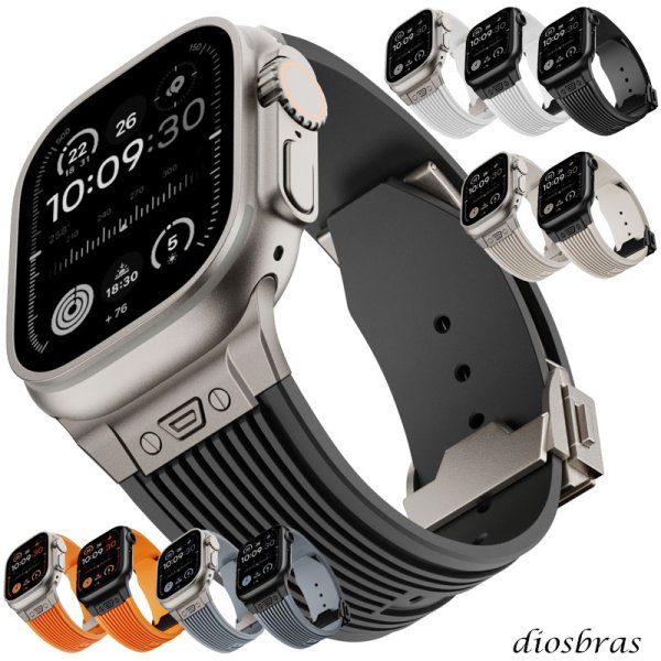 画像1: アップルウォッチ 高級 バンド シリコン スポーツ ラバーバンド apple watch バンド アップルウォッチバンド 44mm 45mm 46mm 49mm  6 /7/8/ULTRA/SE おしゃれ かわいい レディース バンド くすみカラー