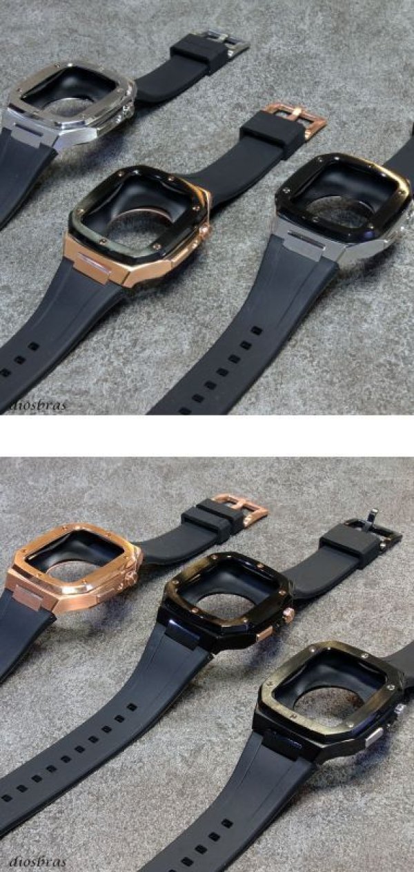 画像16: apple watch アップルウォッチ  バンド ステンレス ケース　カバー 一体型 バンド ラバー 高級ベルト ケースバンド メンズ ベルト ステンレス 44mm 40mm 41mm 45mm 46mm 42mm 一体型 おしゃれ 腕時計 プレゼント クロコダイル レザーストラップ  Series4/5/6/7/8/9/10/SE