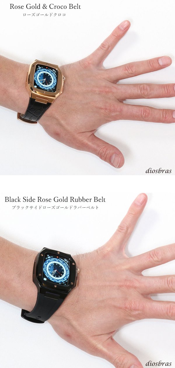 画像23: apple watch アップルウォッチ  バンド ステンレス ケース　カバー 一体型 バンド ラバー 高級ベルト ケースバンド メンズ ベルト ステンレス 44mm 40mm 41mm 45mm 46mm 42mm 一体型 おしゃれ 腕時計 プレゼント クロコダイル レザーストラップ  Series4/5/6/7/8/9/10/SE