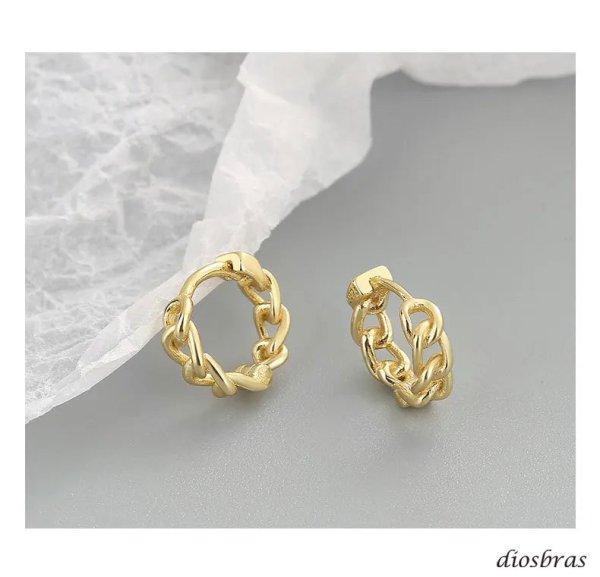 画像9: 片耳用 喜平 あずき 小豆 チェーン ピアス フープピアス リングピアス チェーン ピアス ユニセックスピアス  リングタイプ ピアス 単品売り 片方売り シルバー925ピアス メンズ レディース