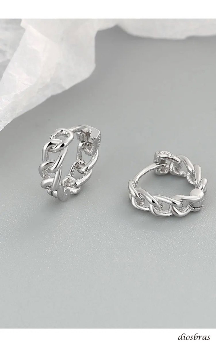 画像8: 片耳用 喜平　あずき　小豆　チェーン　ピアス フープピアス リングピアス チェーン ピアス ユニセックスピアス  リングタイプ ピアス 単品売り 片方売り シルバー925ピアス メンズ レディース (8)