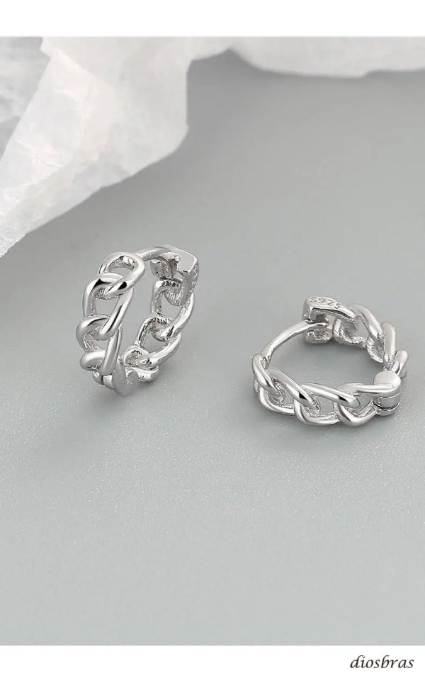 画像8: 片耳用 喜平 あずき 小豆 チェーン ピアス フープピアス リングピアス チェーン ピアス ユニセックスピアス  リングタイプ ピアス 単品売り 片方売り シルバー925ピアス メンズ レディース