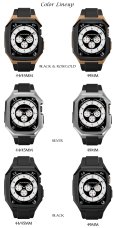 画像5: apple watch アップルウォッチ  バンド ステンレス ケース　カバー 一体型 バンド ラバー 高級ベルト ケースバンド メンズ ベルト ステンレス 44mm  45mm  49mm 46mm 一体型 おしゃれ 腕時計 プレゼント クロコダイル レザーストラップ  Series4/5/6/7/8/9/10/SE