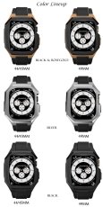 画像5: apple watch アップルウォッチ  バンド ステンレス ケース　カバー 一体型 バンド ラバー 高級ベルト ケースバンド メンズ ベルト ステンレス 44mm  45mm  49mm 46mm 一体型 おしゃれ 腕時計 プレゼント クロコダイル レザーストラップ  Series4/5/6/7/8/9/10/SE (5)